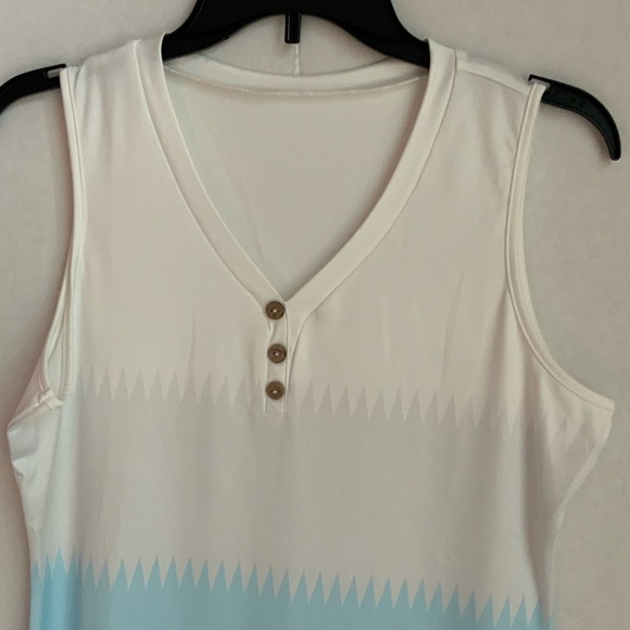 Sleeveless Ombre Blue Mini Dress - Picture 2 of 5